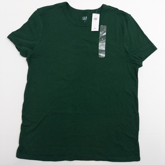 GAP Tops - NWT GAP Crewneck T-Shirt Evergreen Glamour Green Short Sleeve Tee Size S Basics